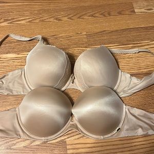 Nude Victorias Secret bras size 36D push-up multi-way and Body by Victoria